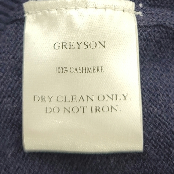 Greyson Clothiers Tomahawk Cashmere Crewneck Sweater Golf Activewear Raven BNWT - Picture 6 of 6